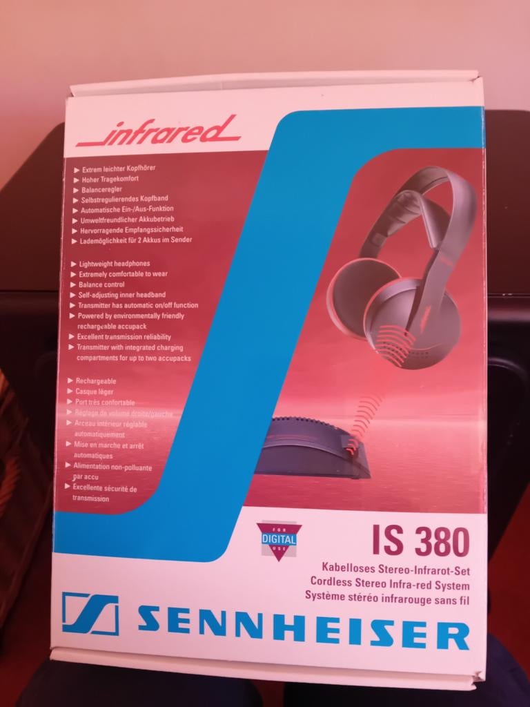 Sennheiser IS 380 Infrarood Draadloze Hoofdtelefoon Set, Audio, Tv en Foto, Koptelefoons, Gebruikt, Sennheiser, Ophalen of Verzenden