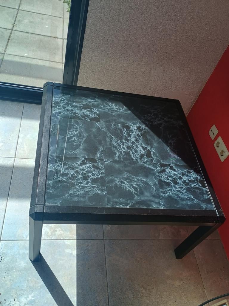 Vintage bijzettafel _ salontafel 45, Huis en Inrichting, Tafels | Salontafels, 50 tot 100 cm, Vierkant, Minder dan 50 cm, 50 tot 100 cm