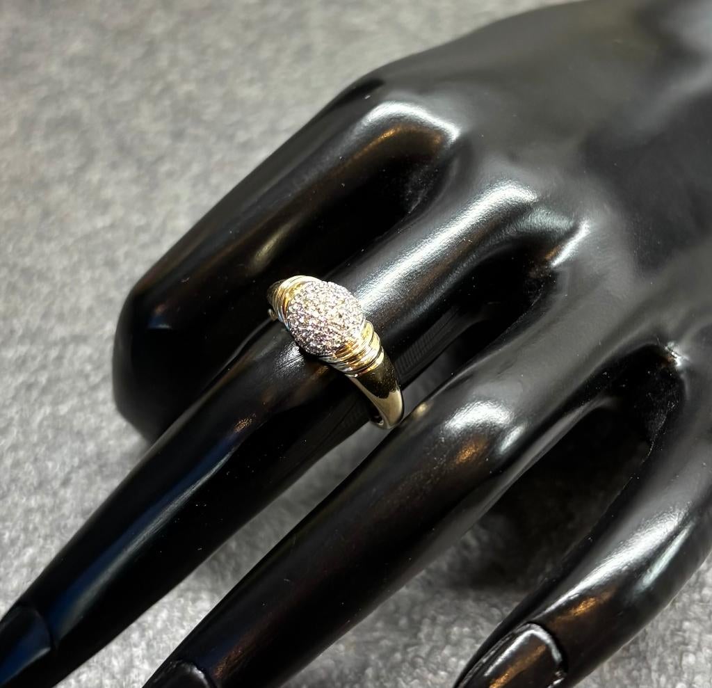 15 diamanten briljant 14k gouden luxe rozet dames ring fraai, 18 tot 19, Voordeelsieraden, Verzenden, Zo goed als nieuw