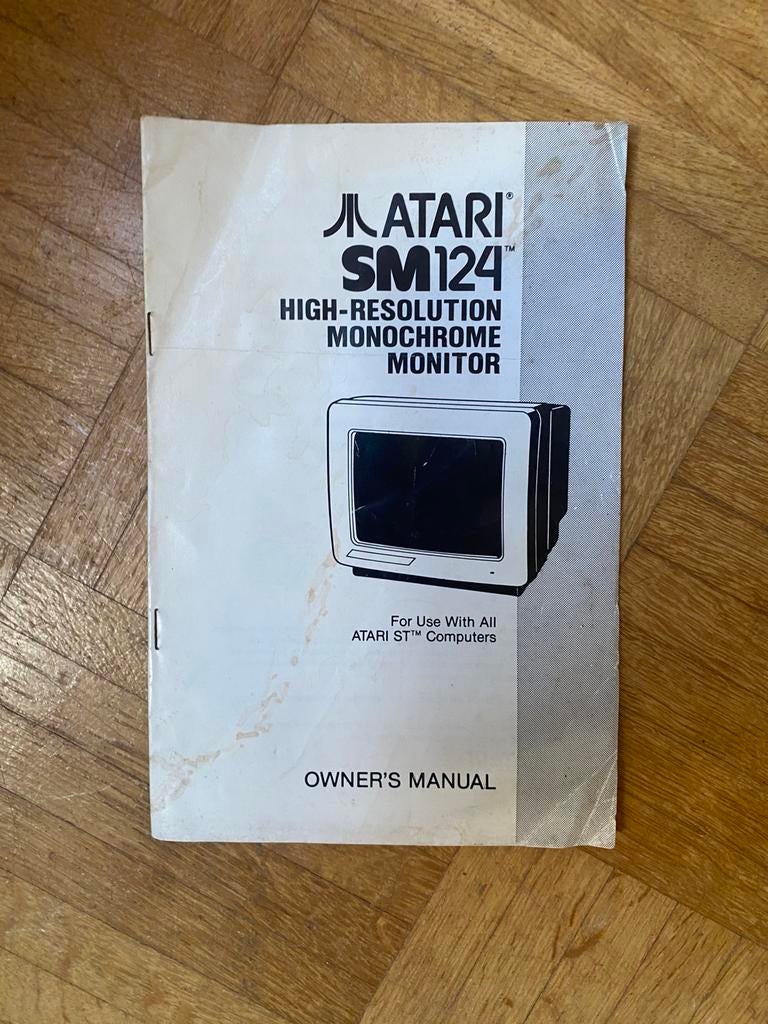 Gebruiksaanwijzing Atari SM124 monitor, Computers en Software, Vintage Computers, Ophalen of Verzenden