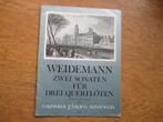 WIEDEMANN - ZWEI SONATEN - VOOR 3 DWARSFLUITEN, Ophalen of Verzenden, Artiest of Componist, Klassiek, Dwarsfluit of Piccolo