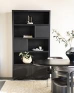 Zwarte Helsinki Kast – Eleonora | Topkwaliteit!, Eikenhout, 200 cm of meer, Ophalen of Verzenden, Zo goed als nieuw