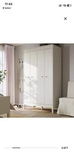 Witte kledingkast met planken en hangruimte, Huis en Inrichting, Kasten | Kledingkasten, Ophalen, Gebruikt, 100 tot 150 cm, 200 cm of meer