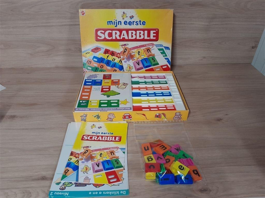 mijn eerste scrabble gele doos bordspel [s1165]