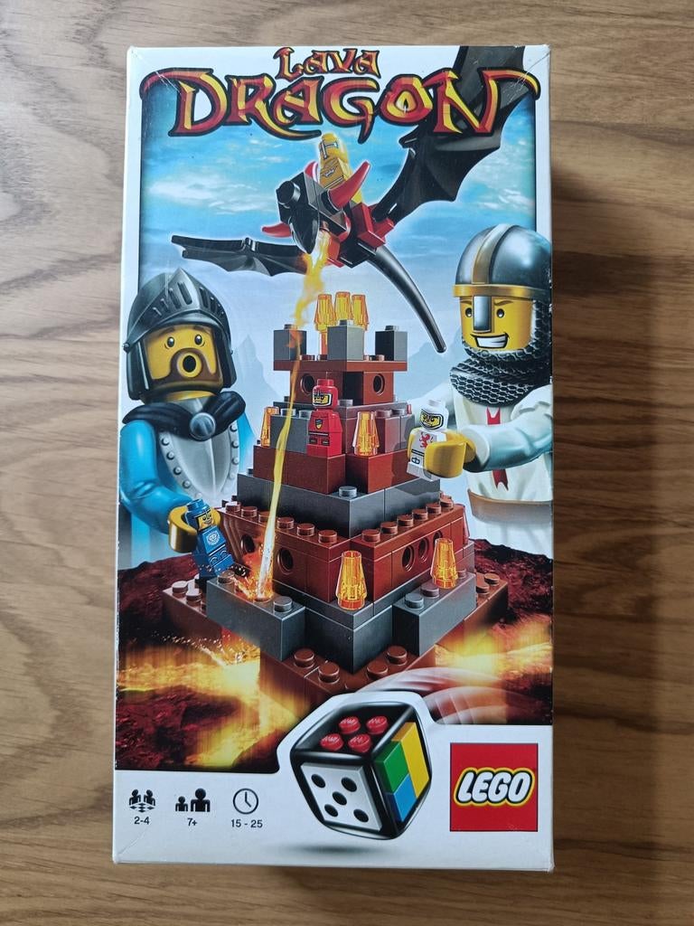 Lego Lava Dragon Bordspel, LEGO, Ophalen of Verzenden, Zo goed als nieuw, Een of twee spelers