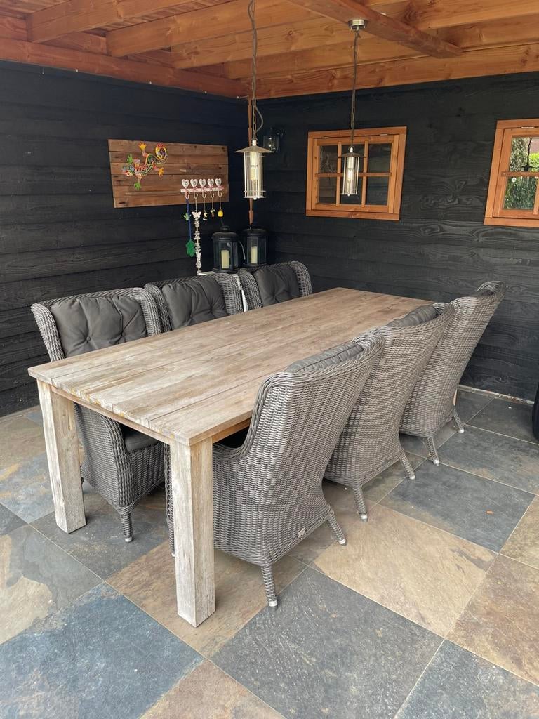 Tuinset, Ophalen, Gebruikt, Rechthoekig, Hout
