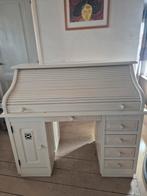 Vintage Secretaire Rolltop Bureau - Wit, Ophalen
