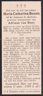 Beunis Maria 1844 Loon op Zand 1928, Ophalen of Verzenden, Bidprentje