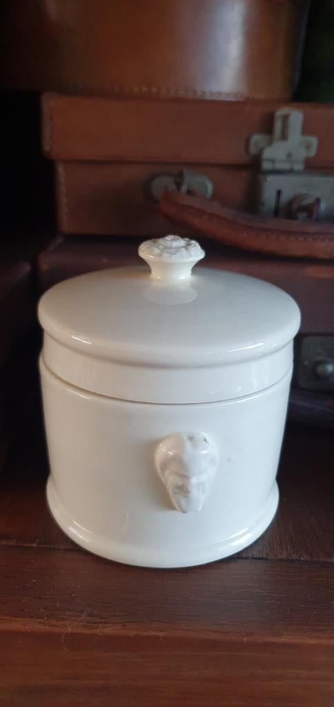 Paté  potje  crème wit sarrequemine, Antiek en Kunst, Ophalen of Verzenden