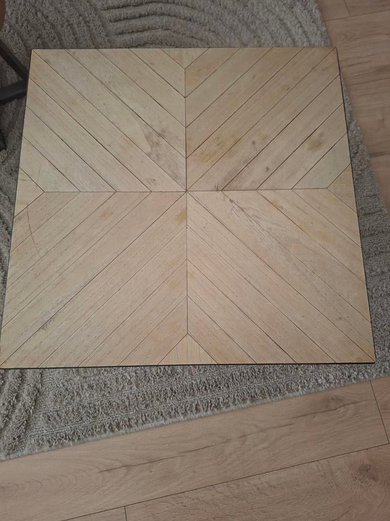 Salontafel visgraat, Huis en Inrichting, Tafels | Salontafels, Ophalen, Gebruikt, 50 tot 100 cm, 50 tot 100 cm