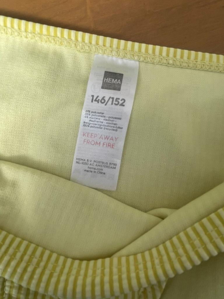 Nieuwe HEMA bikini geel gestreept maat 146/152, Kleding | Dames, Geel, Nieuw, Ophalen of Verzenden, HEMA