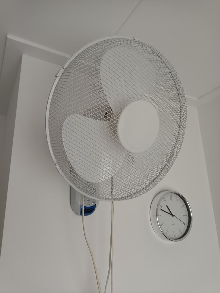 Wandventilator met afstandsbediening en timerfunctie, Witgoed en Apparatuur, Ventilatoren, Ophalen of Verzenden, Ventilator met afstandsbediening