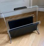 Vintage Tijdschriftenhouder Chroom en Zwart, Huis en Inrichting, Woonaccessoires | Krantenbakken en Lectuurbakken, Ophalen of Verzenden