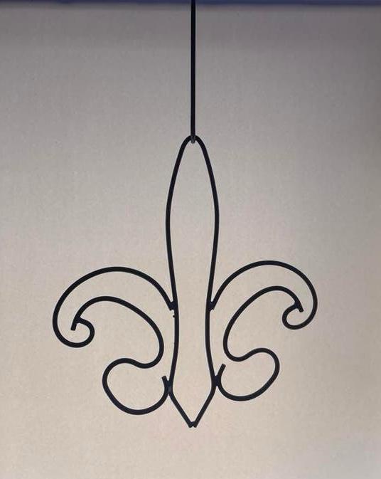 Unieke metalen raam decoratie Fleur de Lis, Ophalen