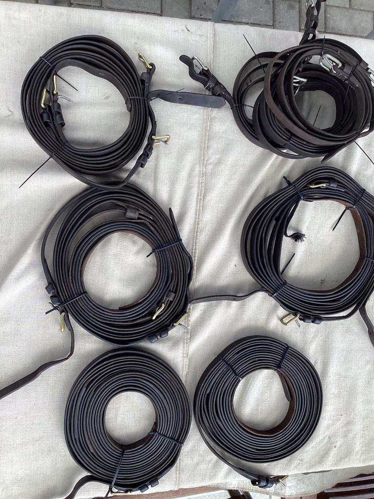 Tweespan  soepele leren leidsels Full, Ophalen of Verzenden, Gebruikt, Overige soorten