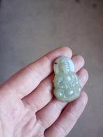Jadeiet Jade Buddha Kettinghanger Amulet met Certificaat, Ophalen of Verzenden, Nieuw, Steen of Mineraal