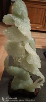 Prachtige Jade-achtige Decoratie met Vogels en Bloemen, Ophalen of Verzenden