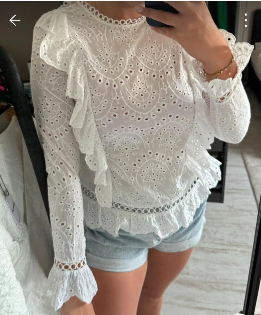 Leuke witte blouse Shoeby maat L (valt als M/L), Wit, Maat 42/44 (L), Ophalen of Verzenden, Shoeby