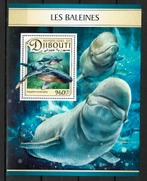 DJIBOUTI PF BLOK WALVISSEN ZEELEVEN ZEEZOOGDIEREN WHALE 2, Ophalen of Verzenden, Postfris, Dier of Natuur