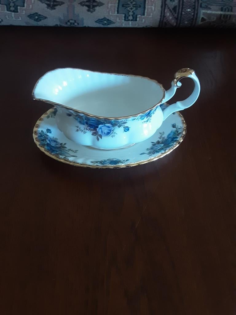 Royal Albert sauskom met schotel Moonligt Rose, Ophalen of Verzenden