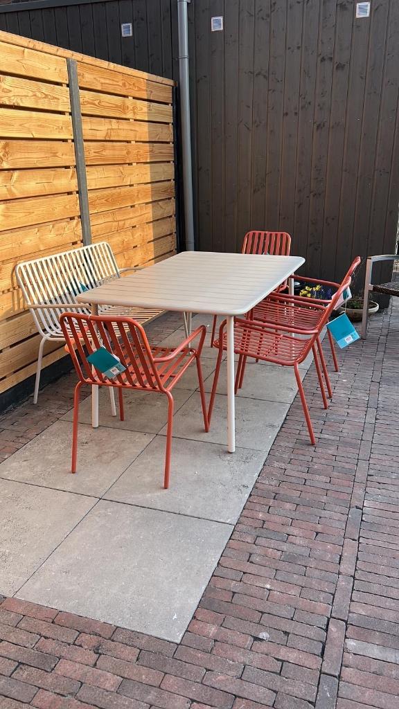 Tuintafel 150x90, Ophalen, Gebruikt, Rechthoekig, Aluminium