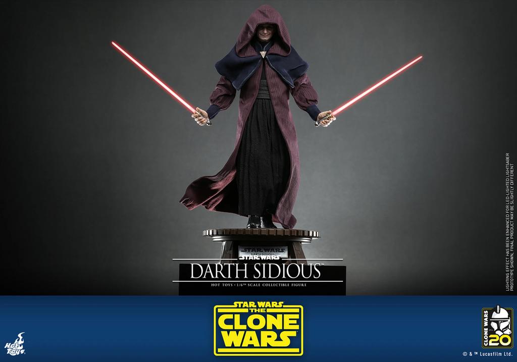 Darth Sidious Hot Toys Clone Wars Figuur, Ophalen of Verzenden, Zo goed als nieuw