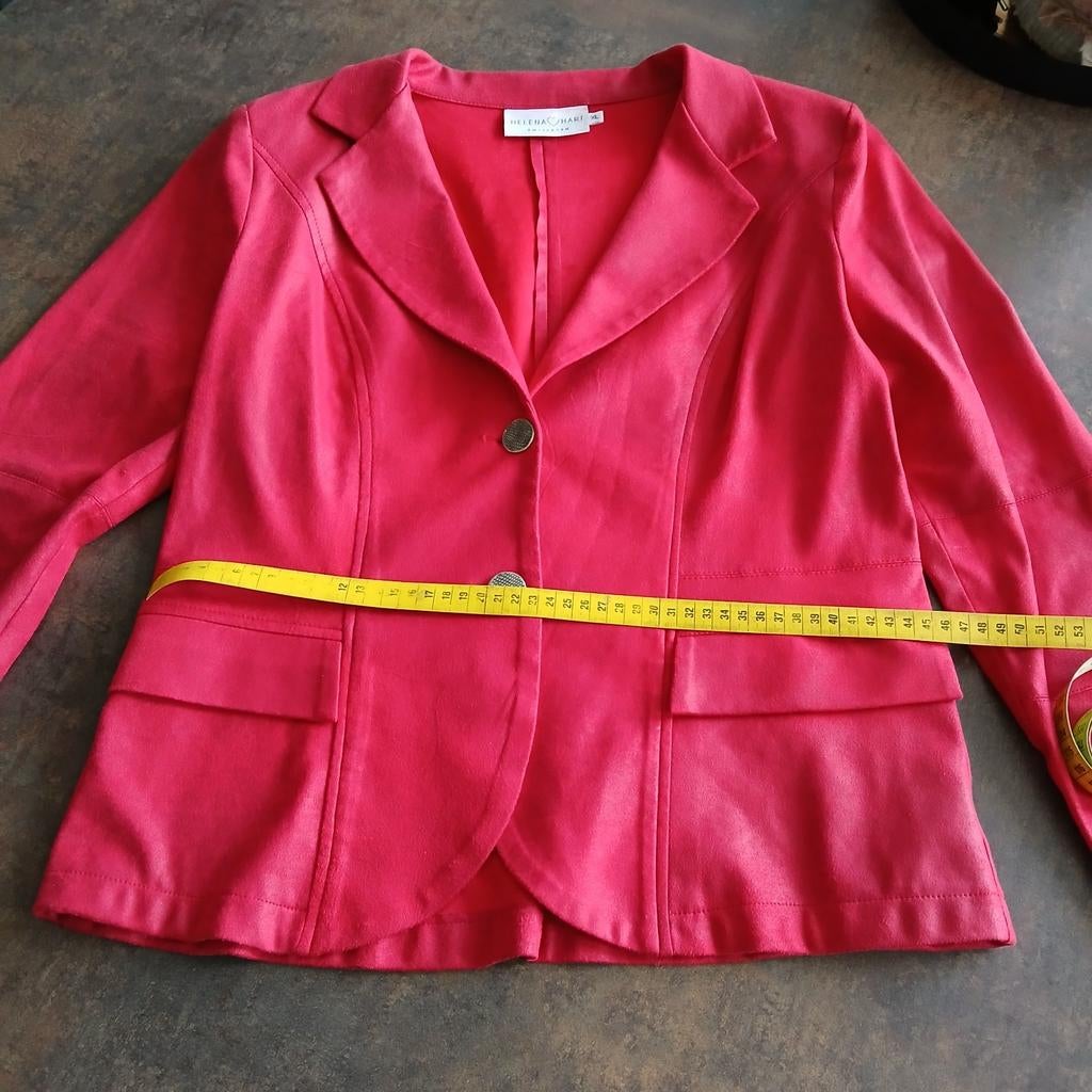 Helena Hart dames blazer - XL suede, Maat 46/48 (XL) of groter, Zo goed als nieuw, Rood, Helena Hart