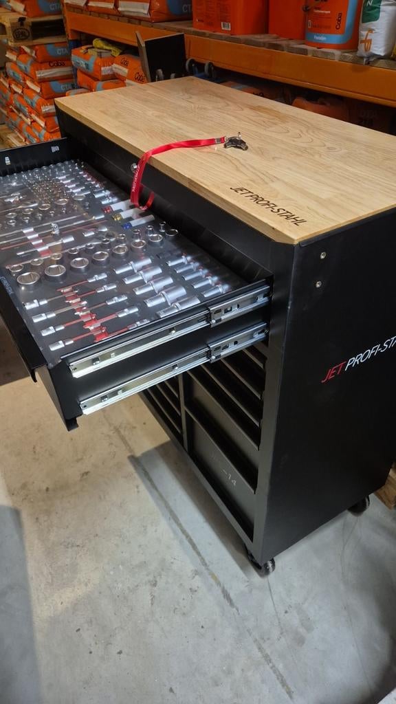 Gereedschapswagen JET PROFI-STAHL met gereedschap, Ophalen of Verzenden, Gevuld