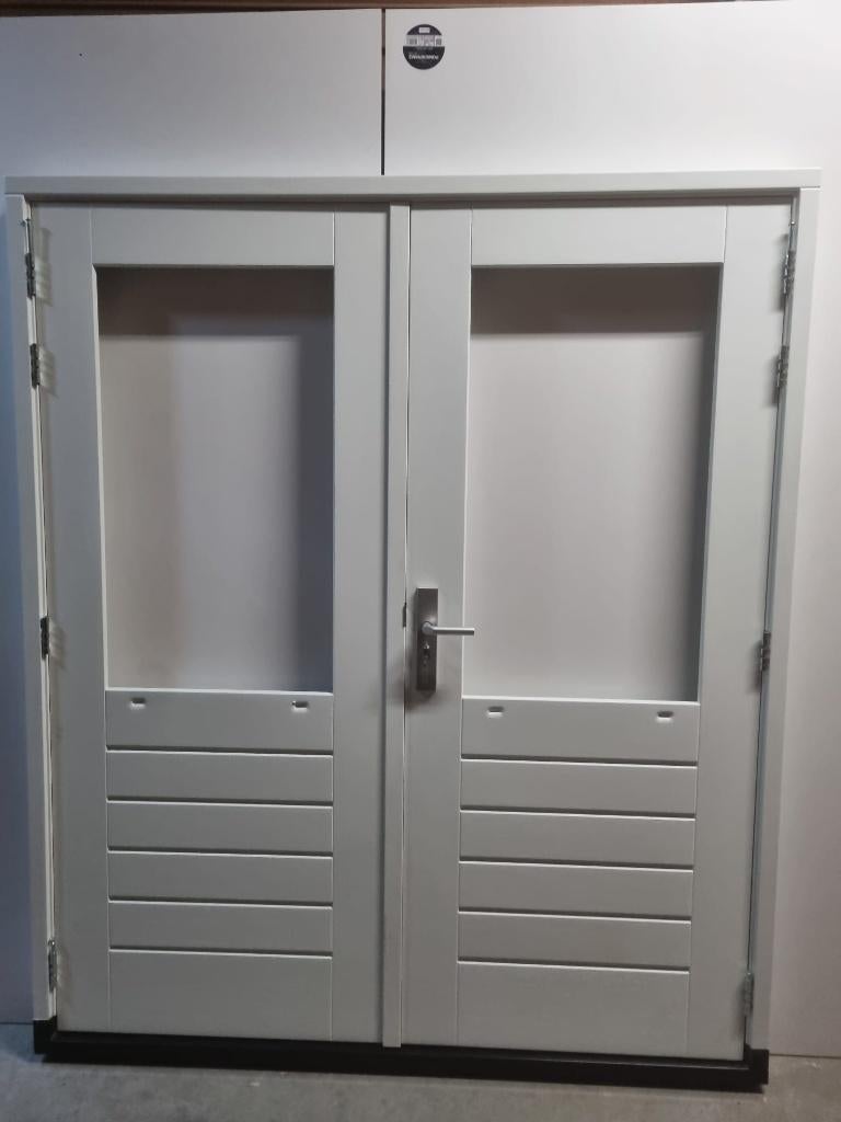 Dubbele tuindeuren nieuw! H 2115mm x B 1800mm, Doe-het-zelf en Verbouw, Kozijnen en Schuifpuien, Nieuw, Deurkozijn, Hout, 150 tot 225 cm