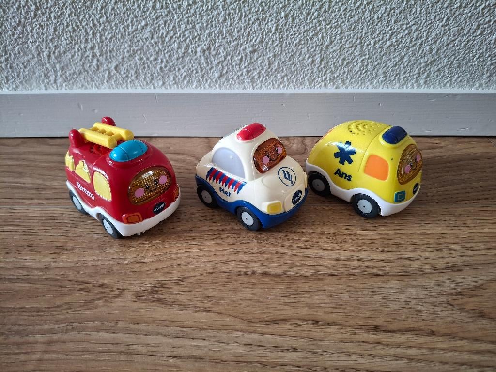 3 Vtech Toet toet auto's: politie, brandweer en ambulance, Ophalen of Verzenden, Gebruikt, 2 tot 4 jaar
