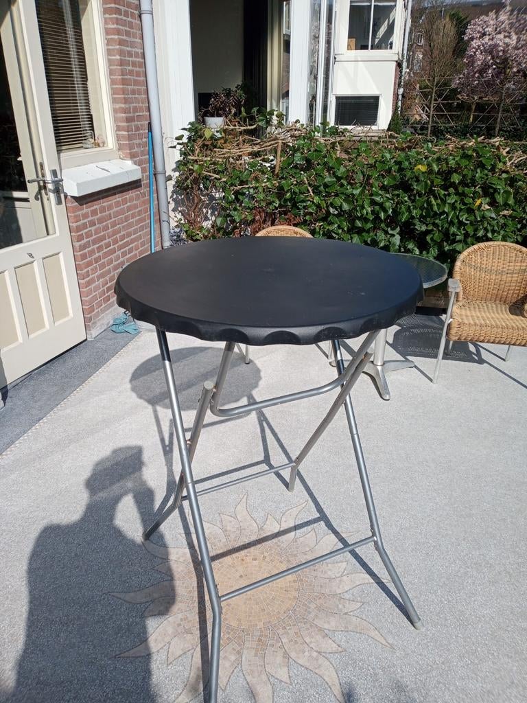 Twee statafels zwaar demontabel frame blad 80cm, Ophalen of Verzenden