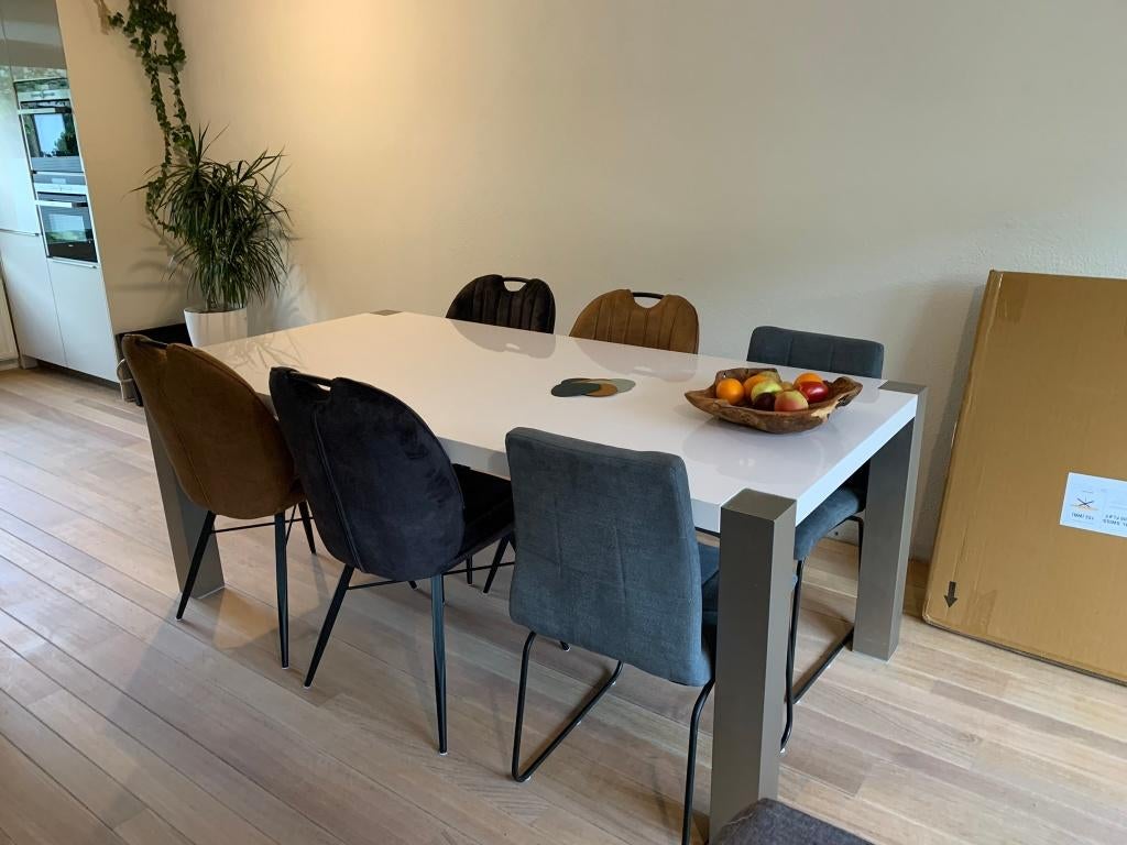 Salontafel en/of eettafel, Ophalen, Gebruikt, 100 tot 150 cm, Hooglans