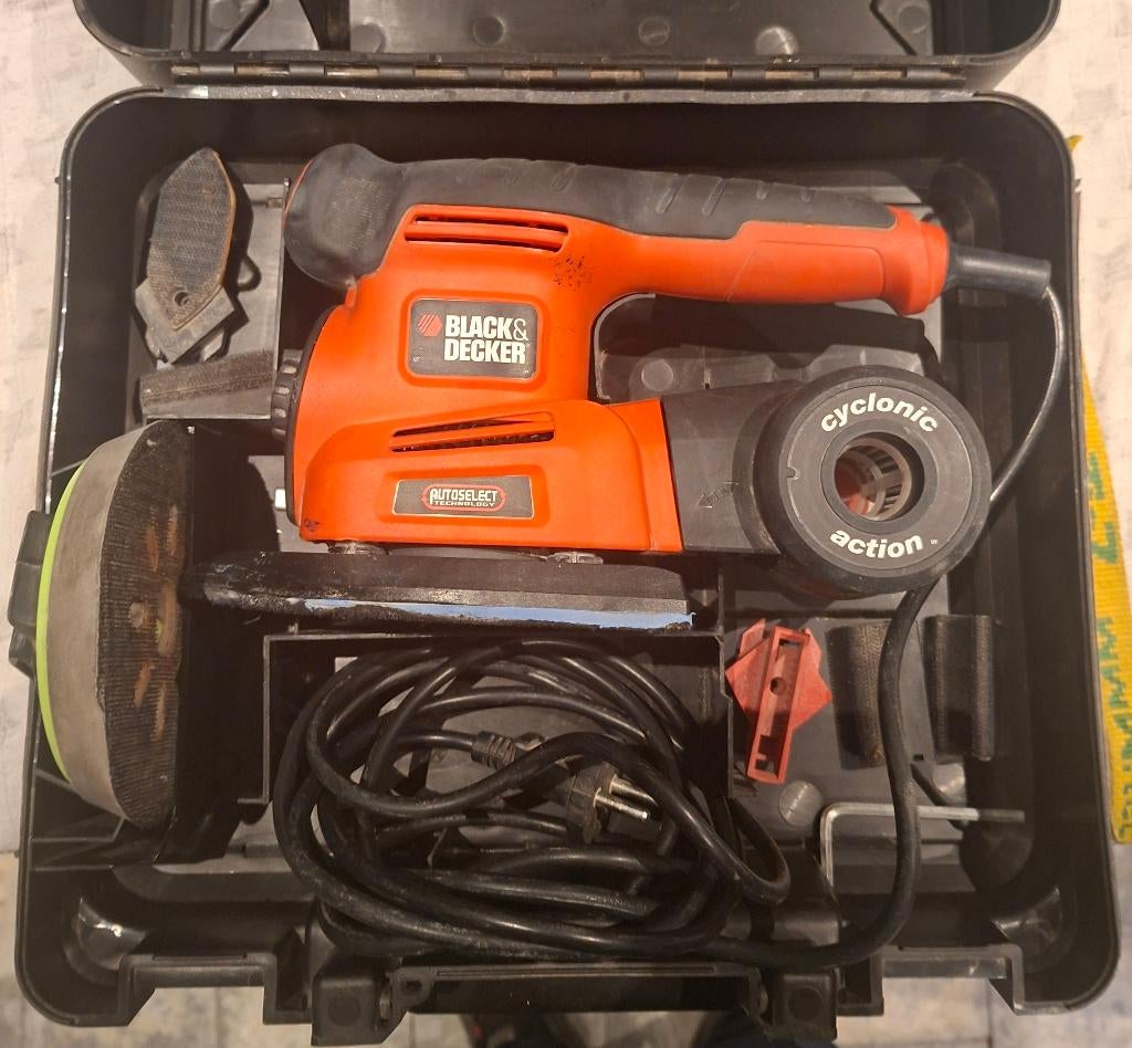 Black & Decker KA280 type 1 elektrische schuurmachine, Ophalen of Verzenden, Gebruikt, Minder dan 600 watt, Vlakschuurmachine