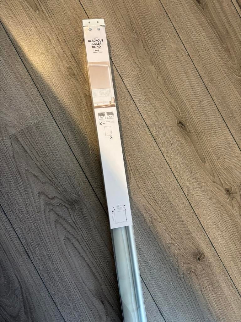 Rolgordijn verduisterend zand/sand kleur 120x170cm, Ophalen, 100 tot 150 cm, Beige, Nieuw