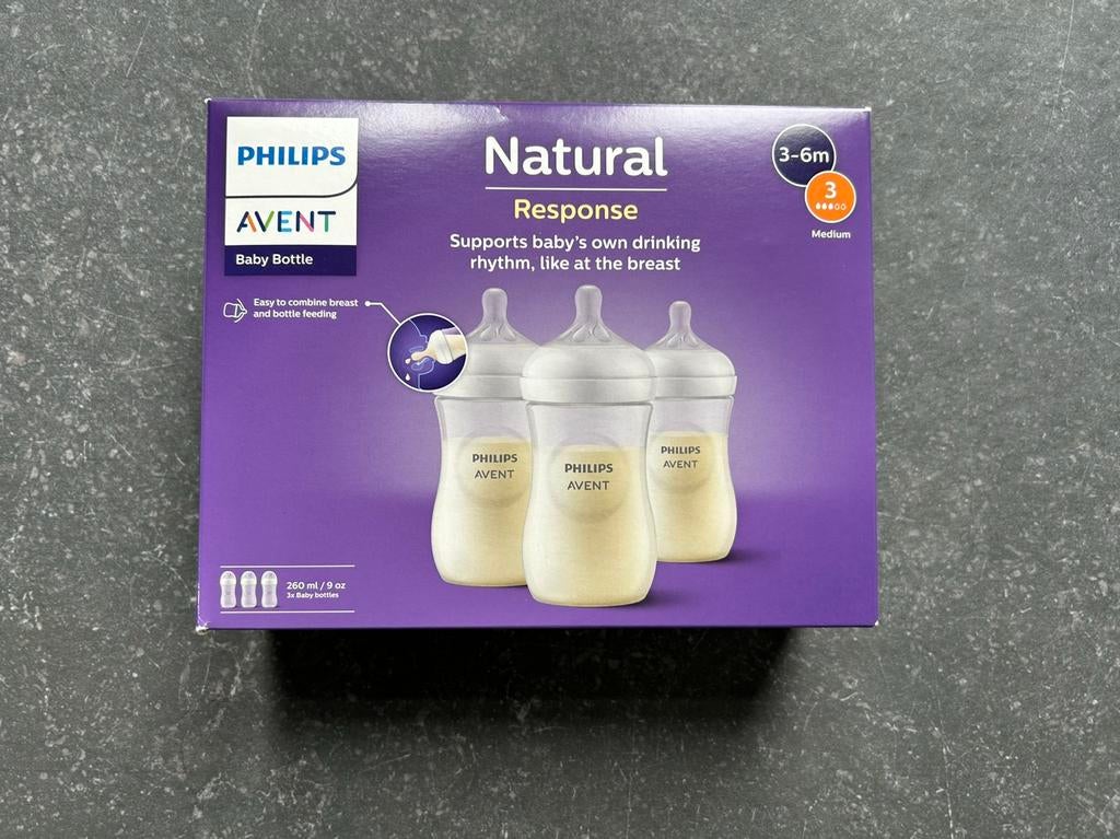 Philips Avent flessenset 3x 260ml maat 3 medium NIEUW, Ophalen of Verzenden, Nieuw, Overige typen