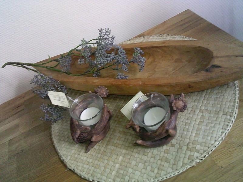 Robuuste houten kano fruitschaal decoratie schaal etc, Antiek en Kunst, Ophalen of Verzenden