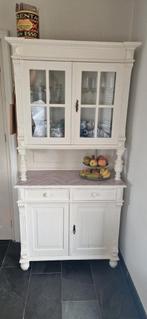 Servieskast opbergkast buffetkast brocante witte kast, Ophalen, Gebruikt, Brocant vintage, Grenenhout