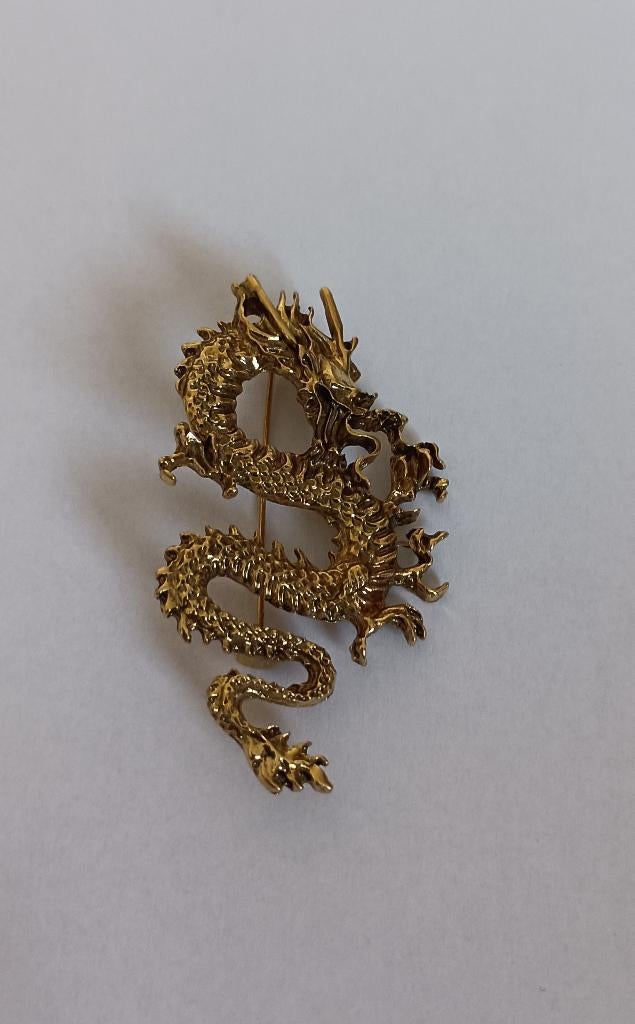 Draak broche, Sieraden, Tassen en Uiterlijk, Broches, Overige materialen, 4 tot 7 cm, Overige kleuren, Nieuw