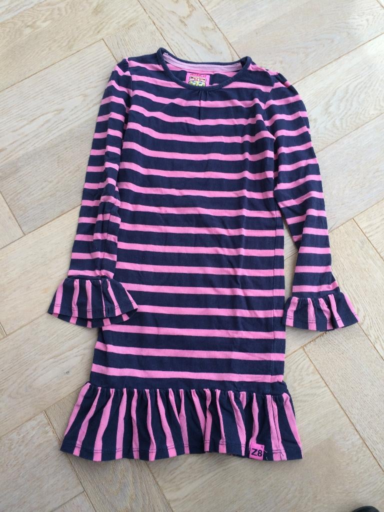 Gaaf roze/blauw gestreept jurkje van Z8 116/122 -nog erg net, Kinderen en Baby's, Kinderkleding | Maat 116, Meisje, Z8, Ophalen of Verzenden