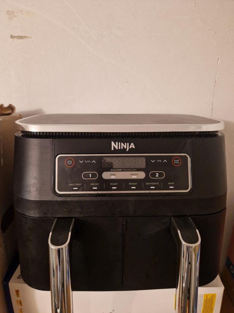 Ninja Dual Basket Airfryer - Krachtige Heteluchtfriteuse, Ophalen, Gebruikt, Airfryer, 1500 gram of meer