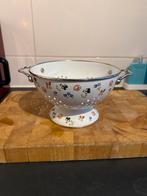 Vergiet Villeroy & Boch - Emaille met bloemendecoratie, Ophalen of Verzenden, Gebruikt