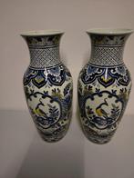 Prachtig Delfts Blauw PAON Vazenpaar, Ophalen of Verzenden