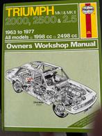 Haynes Werkplaatshandboek Triumph 2000, 2500 & 2.5, Ophalen of Verzenden, Gelezen, Overige merken