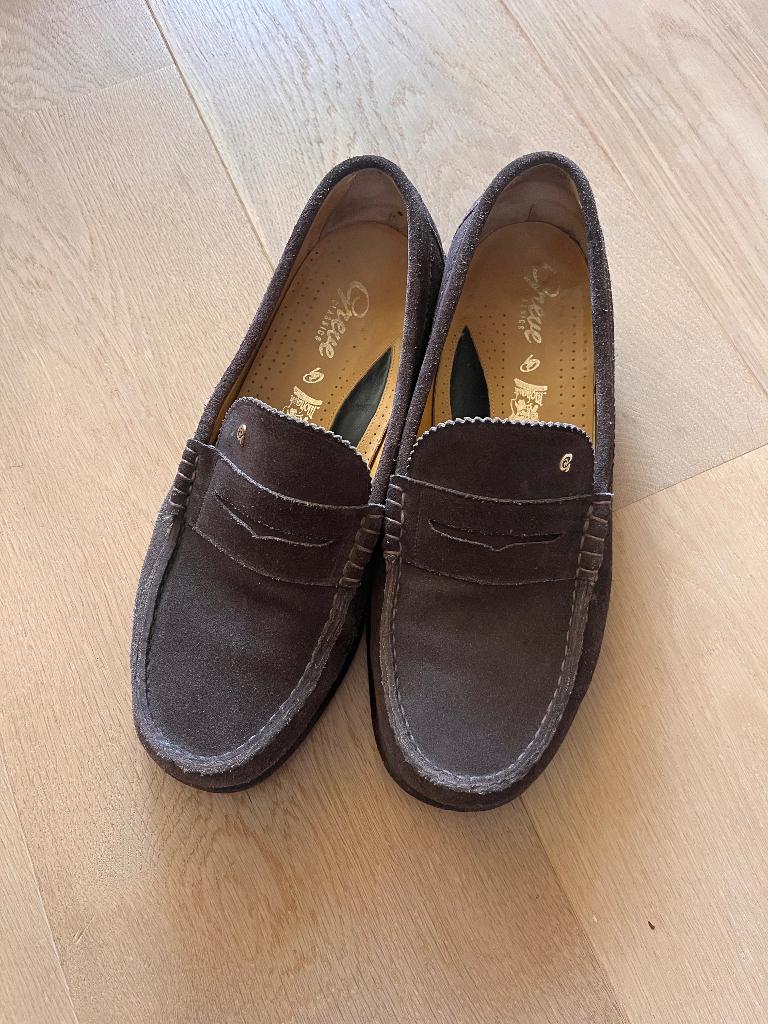 Greve Mohawk loafer 46 (11) Suède bruin i.z.g.st., Loafers, Bruin, Ophalen of Verzenden, Gedragen