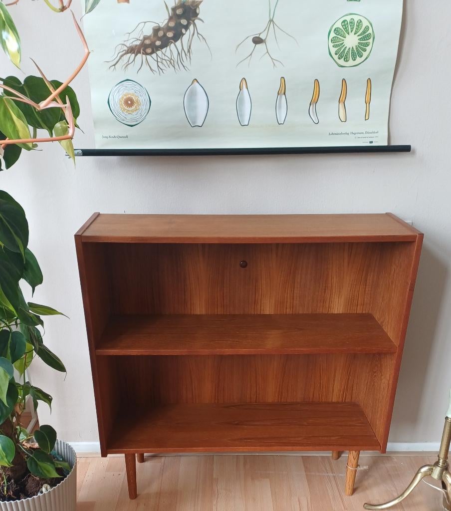 Prachtige Deense Vintage Boekenkast – Teak – 1960, Huis en Inrichting, Kasten | Boekenkasten, Met plank(en), Teakhout, 50 tot 100 cm
