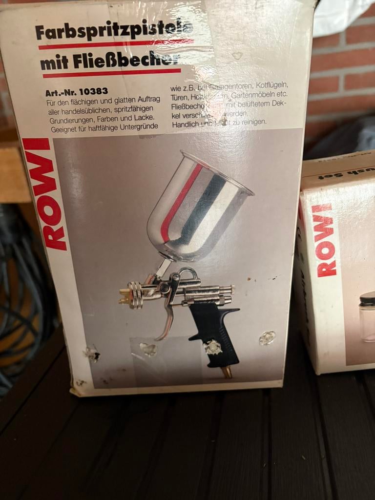 Bekerspuitje en airbrushsetje, Ophalen, Nieuw, Verfspuit of Verfpomp