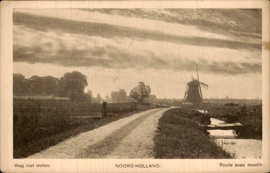 Molen - Weg met molen, Ophalen of Verzenden, 1920 tot 1940, Ongelopen, Noord-Holland