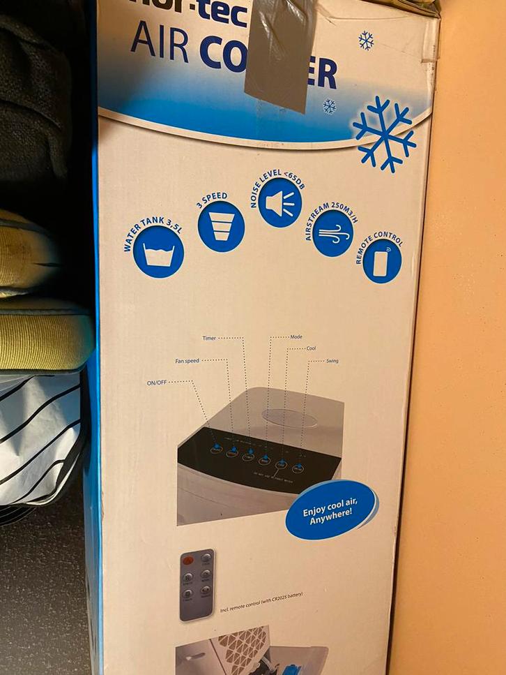 Zo goed als nieuwe Nor-tec Air Cooler - Slechts één week geb, Witgoed en Apparatuur, Airco's, Zo goed als nieuw, Mobiele airco