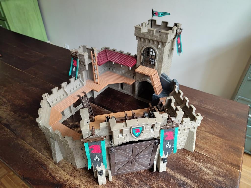 Playmobil kasteel 4866 + veel extra ridders, paarden, etc, Ophalen of Verzenden, Zo goed als nieuw, Complete set