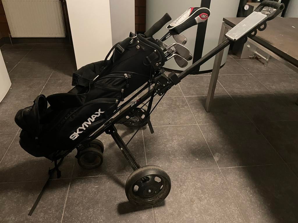Mannen golfset beginners Skymax Ice met trolley., Sport en Fitness, Golf, Ophalen, Gebruikt, Set
